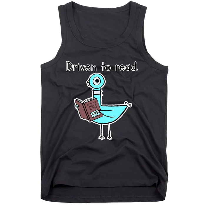 Driven To Read Pigeon Library Reading Books Reader Tank Top