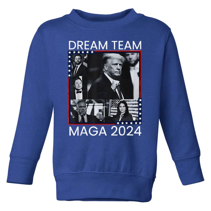 Dream Team Republican Trump Vance 2024 Toddler Sweatshirt