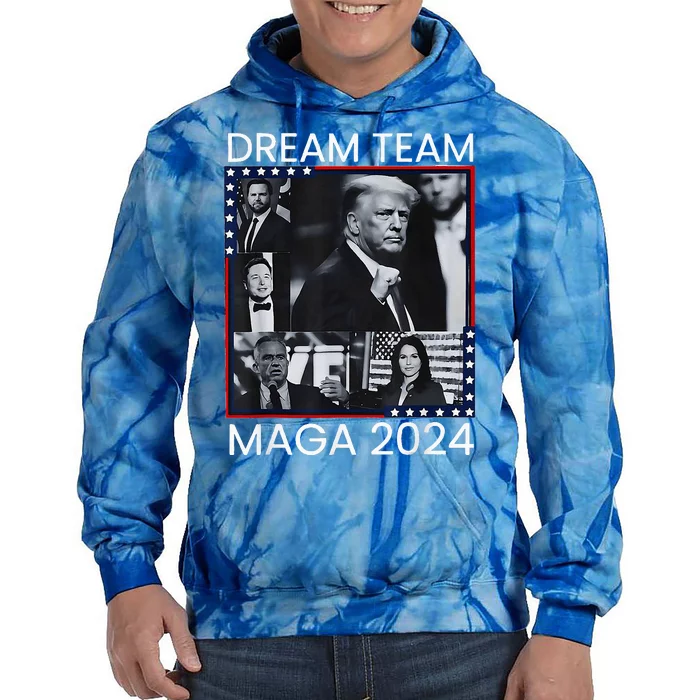 Dream Team Republican Trump Vance 2024 Tie Dye Hoodie