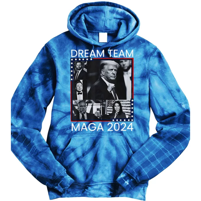 Dream Team Republican Trump Vance 2024 Tie Dye Hoodie