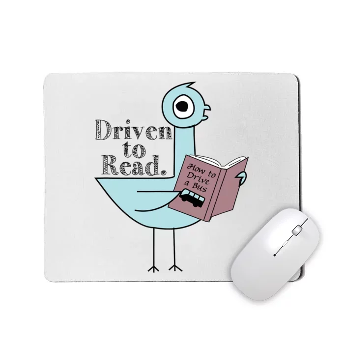 Driven To Read Pigeon Library Reading Books Readers Mousepad