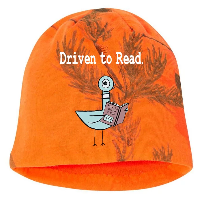 Driven To Read Pigeon Library Book Lover Kati - Camo Knit Beanie