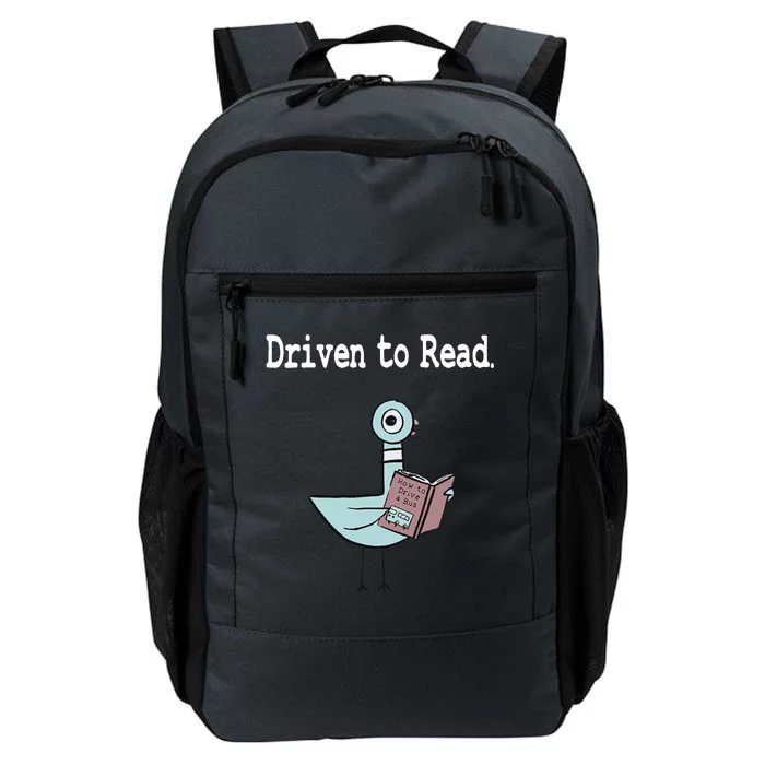 Driven To Read Pigeon Library Book Lover Daily Commute Backpack