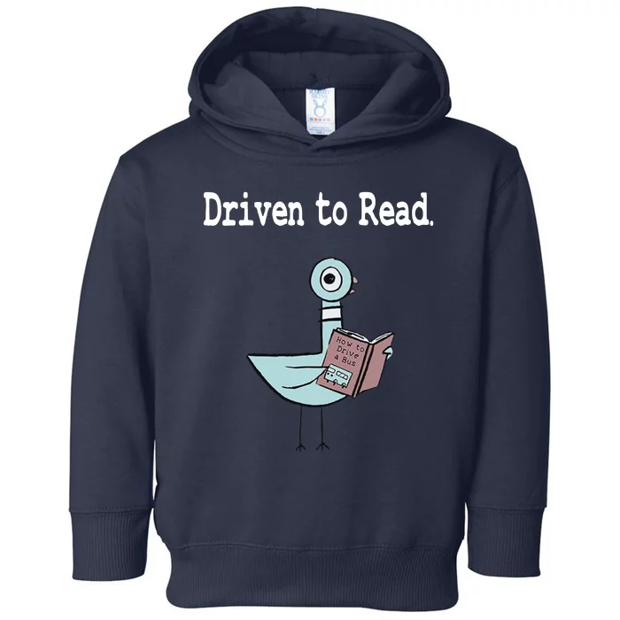 Driven To Read Pigeon Library Book Lover Toddler Hoodie