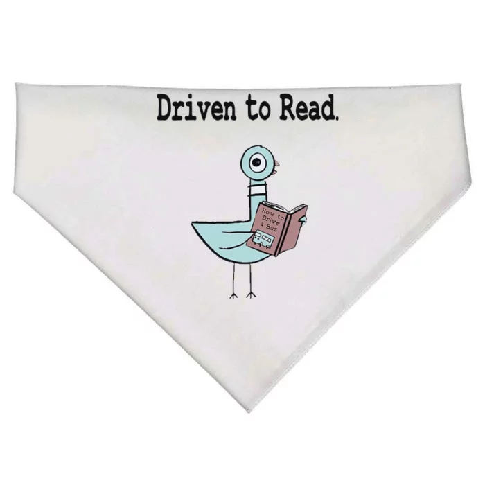 Driven To Read Pigeon Library Book Lover USA-Made Doggie Bandana