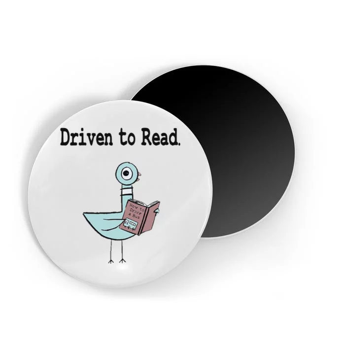 Driven To Read Pigeon Library Book Lover Magnet