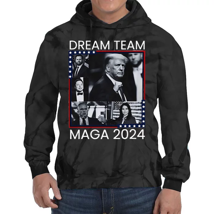 Dream Team Republican Trump Vance 2024 Tie Dye Hoodie