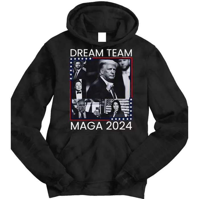 Dream Team Republican Trump Vance 2024 Tie Dye Hoodie