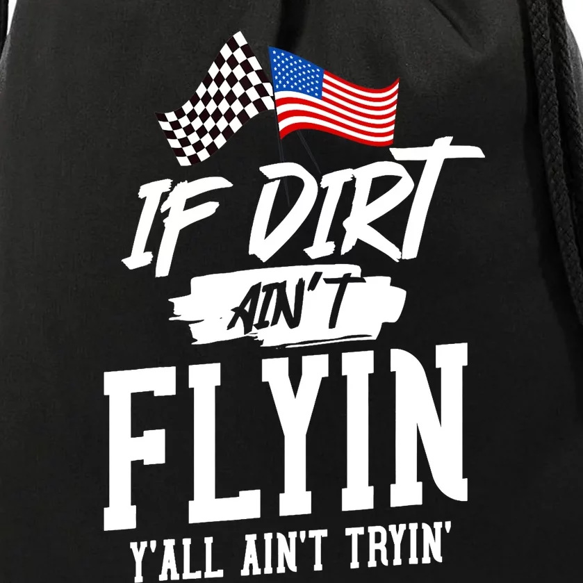 Dirt Track Racing Sprint Car Racing Drawstring Bag