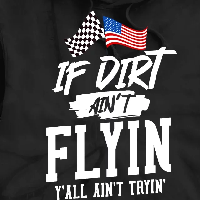 Dirt Track Racing Sprint Car Racing Tie Dye Hoodie