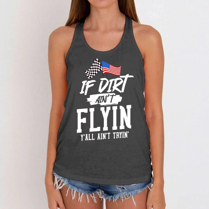 Dirt Track Racing Sprint Car Racing Women's Knotted Racerback Tank