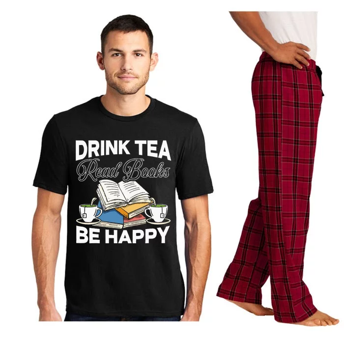 Drink Tea Read Books Be Happy Bibliophile Abibliophobia Pajama Set