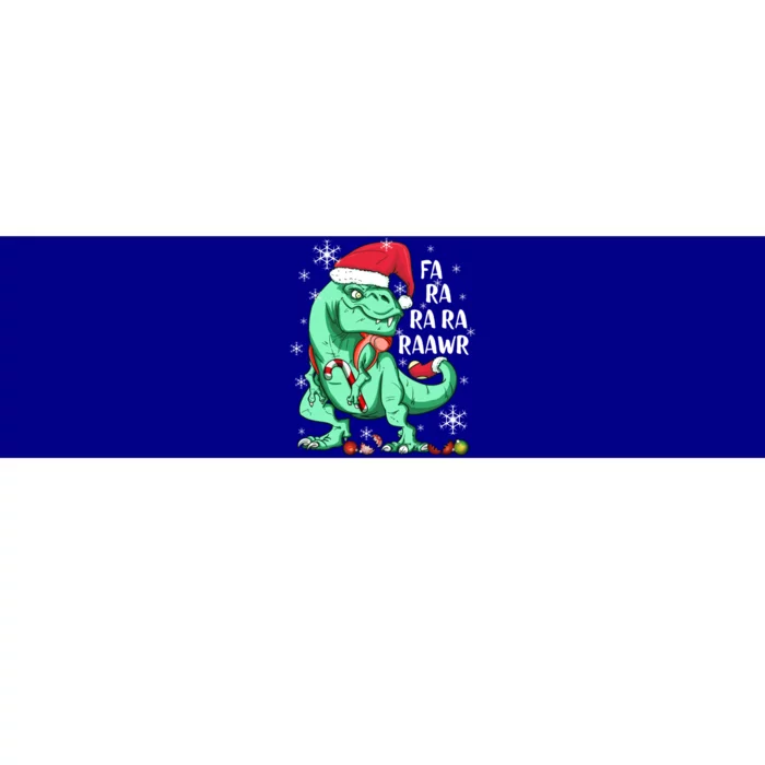 Dinosaur T Rex In Santa Hat Fa Ra Rawr Christmas Cute Gift Bumper Sticker