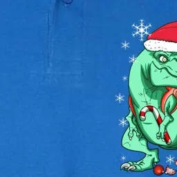 Dinosaur T Rex In Santa Hat Fa Ra Rawr Christmas Cute Gift Softstyle Adult Sport Polo