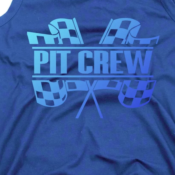 Dirt Track Racing Pit Crew Race Car Team Checker Flag Meaningful Gift Tank Top