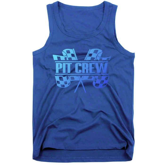 Dirt Track Racing Pit Crew Race Car Team Checker Flag Meaningful Gift Tank Top