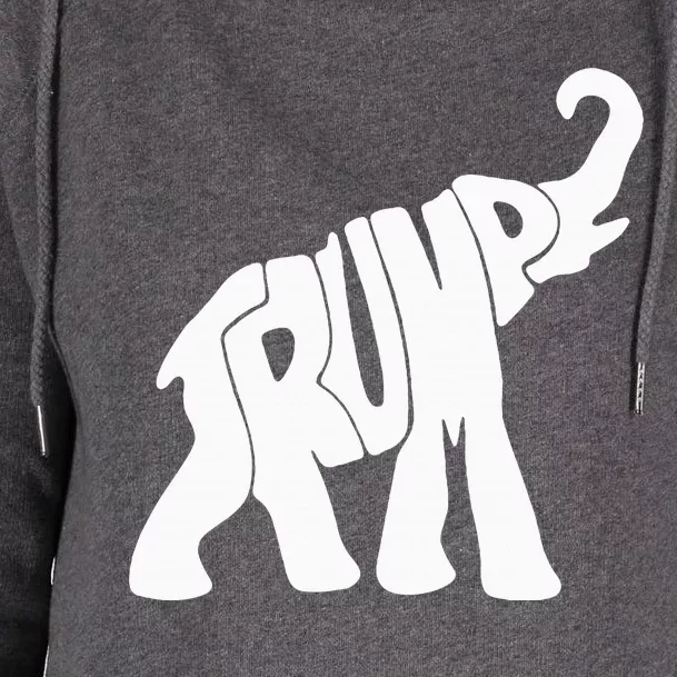 Donald Trump Republican Elephant Trump Womens Funnel Neck Pullover Hood