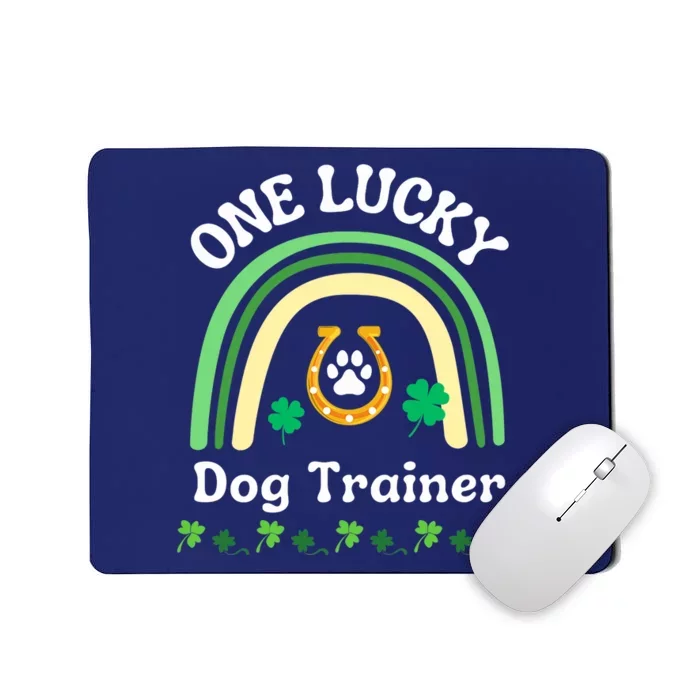 Dog Trainer St Patrick's Day Irish Shamrock Dog Paw Premium Mousepad