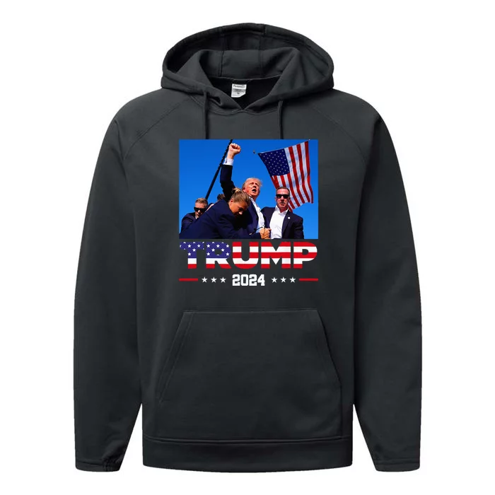 Donald Trump Survived Shooting At Election Rally Performance Fleece Hoodie