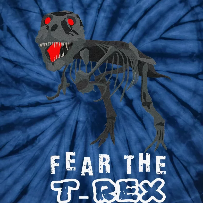 Dinosaur Trex Spooky Halloween Party Costume Funny Tie-Dye T-Shirt