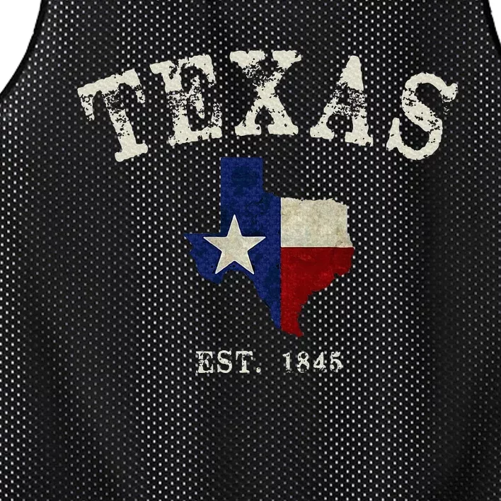 Distressed Texas State Flag Map Mesh Reversible Basketball Jersey Tank