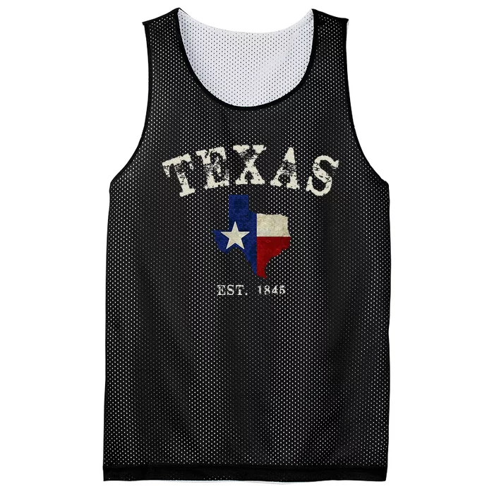 Distressed Texas State Flag Map Mesh Reversible Basketball Jersey Tank