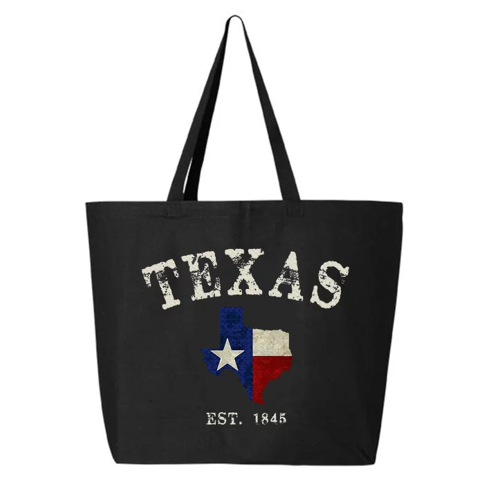 Distressed Texas State Flag Map 25L Jumbo Tote