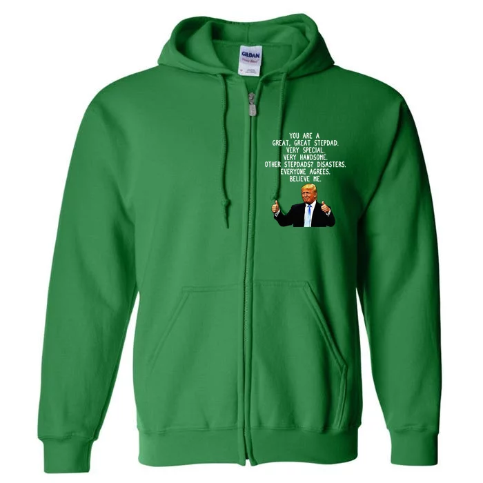 Donald Trump Stepdad Gag Conservative Step Dad Full Zip Hoodie