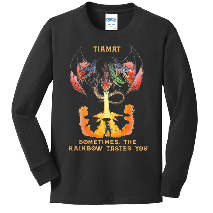 Dragon Tiamat Sometimes The Rainbow Tastes You Kids Long Sleeve Shirt