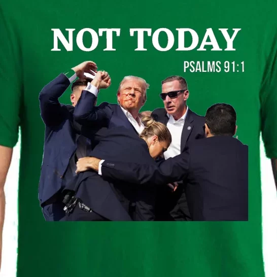 Donald Trump Shot Not Today Psalm 91: 1 Pajama Set