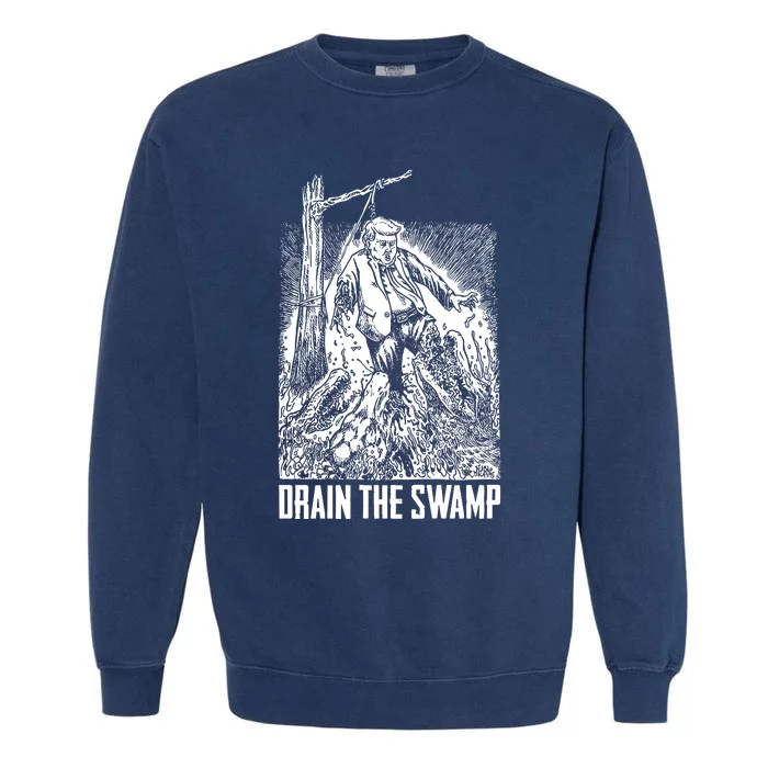 Drain The Swamp Diablo Macabre Garment-Dyed Sweatshirt