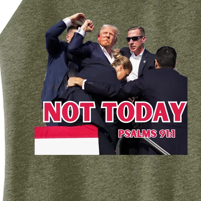 Donald Trump Shot Not Today 91: 1 Women’s Perfect Tri Rocker Tank