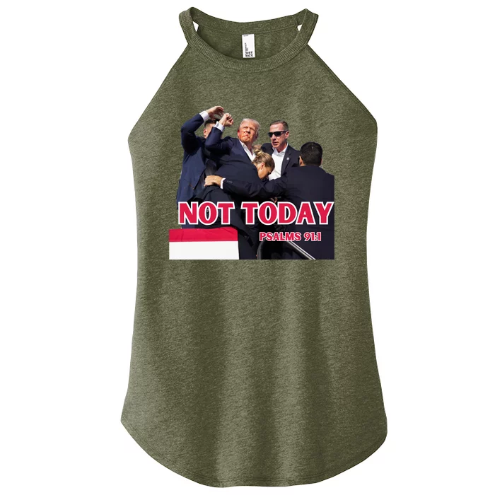 Donald Trump Shot Not Today 91: 1 Women’s Perfect Tri Rocker Tank