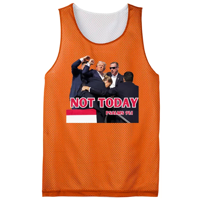 Donald Trump Shot Not Today 91: 1 Mesh Reversible Basketball Jersey Tank