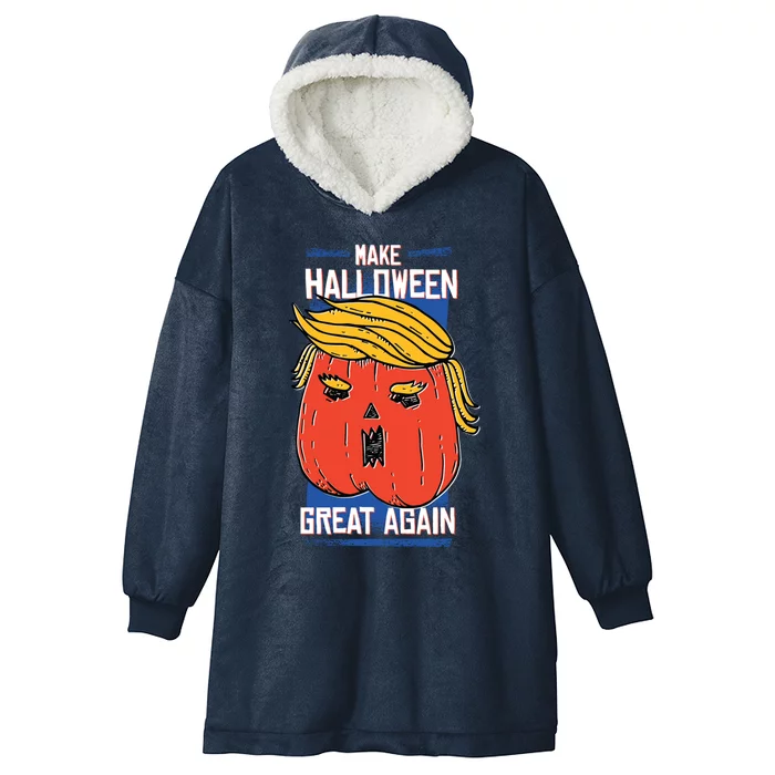 Donald Trump Saying Make Halloween Great Again Gift Hooded Wearable Blanket