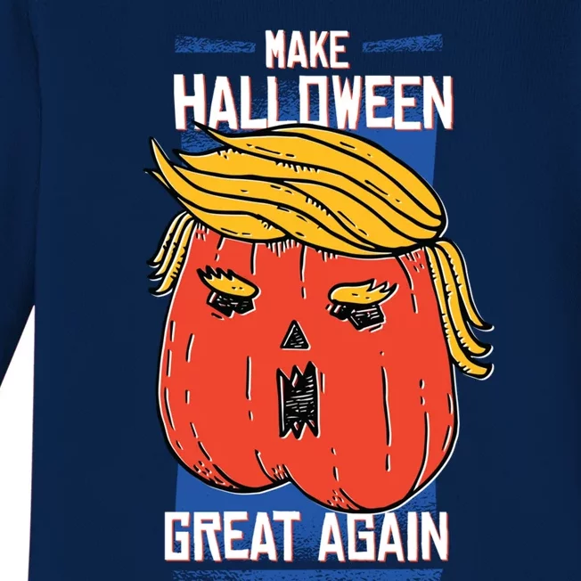 Donald Trump Saying Make Halloween Great Again Gift Baby Long Sleeve Bodysuit