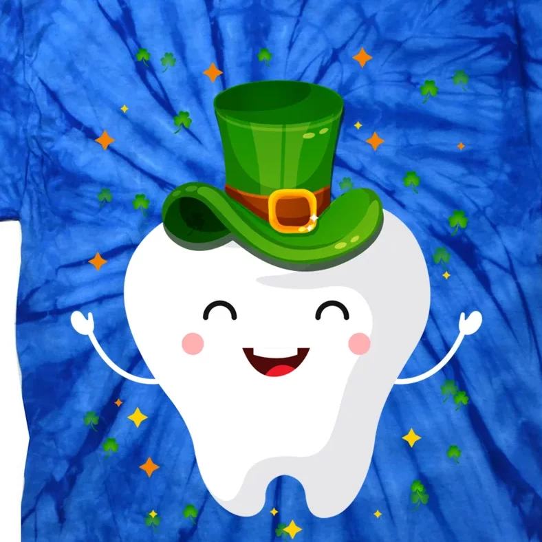 Dental Tooth St Patricks Day Funny Dentist Gift For Dentist Gift Tie-Dye T-Shirt