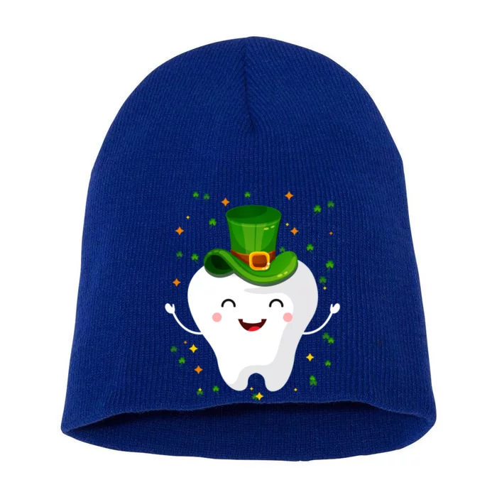 Dental Tooth St Patricks Day Funny Dentist Gift For Dentist Gift Short Acrylic Beanie