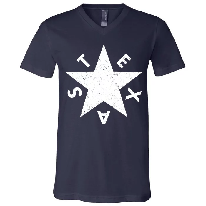 Distressed Texas Star V-Neck T-Shirt