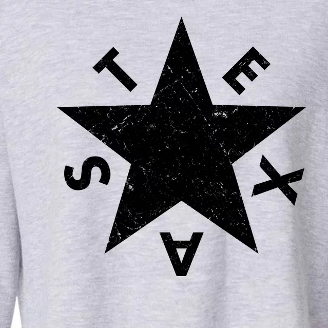 Distressed Texas Star Cropped Pullover Crew