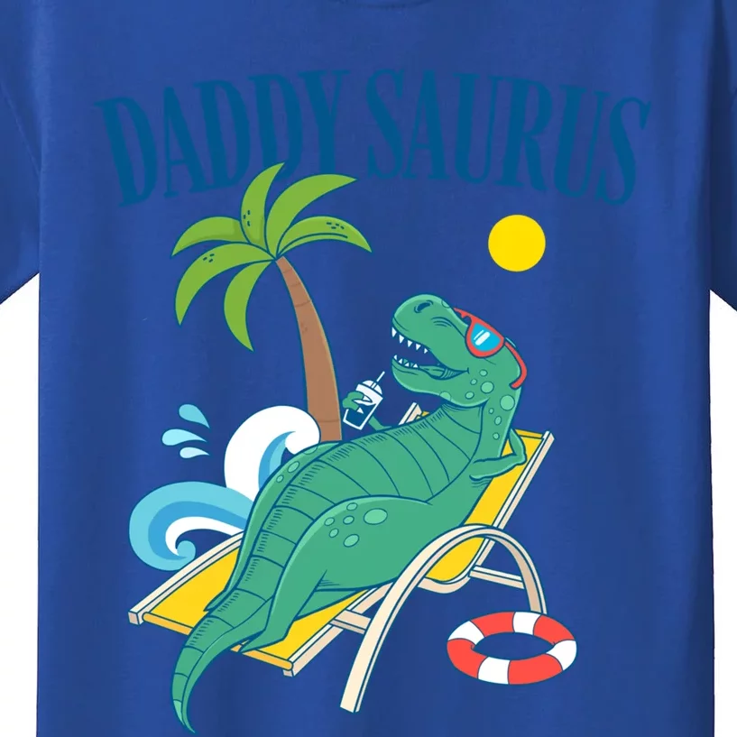 Daddysaurus Trex Summer Vacation FatherS Day Daddysaurus Gift Kids T-Shirt