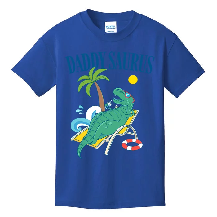 Daddysaurus Trex Summer Vacation FatherS Day Daddysaurus Gift Kids T-Shirt