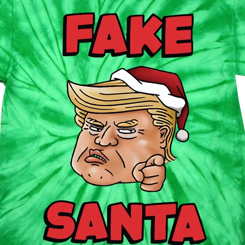 Donald Trump Santa Hat Fake Santa Christmas Tie-Dye T-Shirt