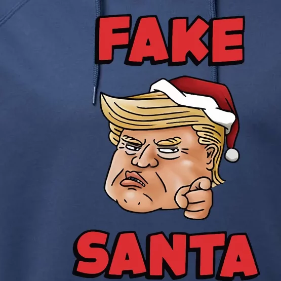 Donald Trump Santa Hat Fake Santa Christmas Performance Fleece Hoodie