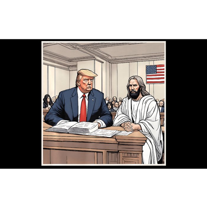 Donald Trump Sitting Next To Jesus In Court Bumper Sticker