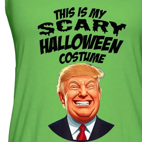 Donald Trump Scary Halloween Gag President Costume Gag Ladies Essential Flowy Tank