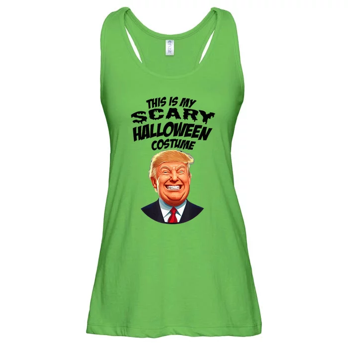 Donald Trump Scary Halloween Gag President Costume Gag Ladies Essential Flowy Tank