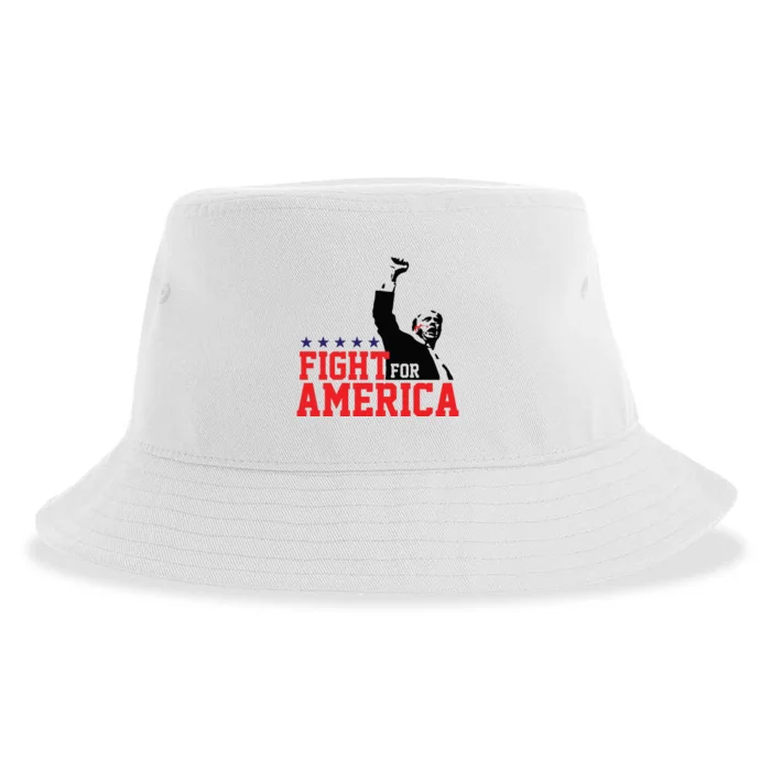 Donald Trump Shooting Fight For America Trump Assassination Attempt Sustainable Bucket Hat