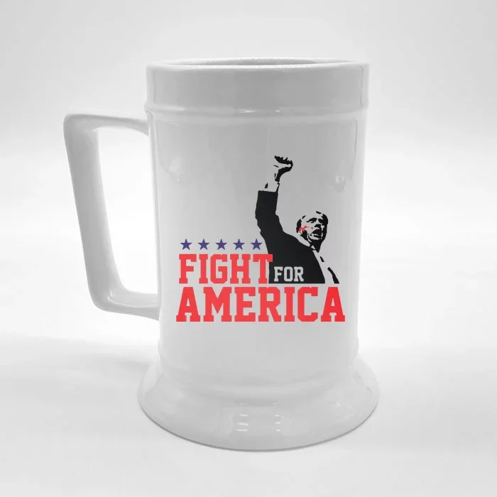 Donald Trump Shooting Fight For America Trump Assassination Attempt Front & Back Beer Stein