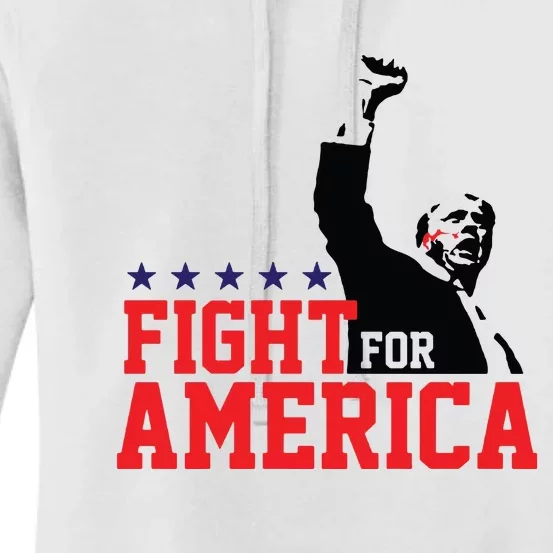 Donald Trump Shooting Fight For America Trump Assassination Attempt Women's Pullover Hoodie